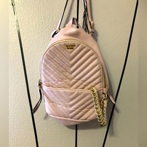 Victoria Secret Love Victoria Pale Pink Leather Women’s Backpack